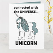 Carte Licorne Connectée À L'Univers Licorne (Fleur jaune)