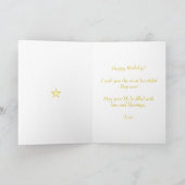 Carte Licorne d'anniversaire, étoiles et fleurs multicol (Intérieur)