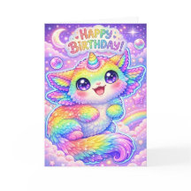 Licorne de Chat Arc-en-Ciel Magique Joyeux Anniver