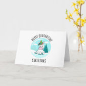 Carte Licorne de Noël de quarantaine joyeuse (Fleur jaune)