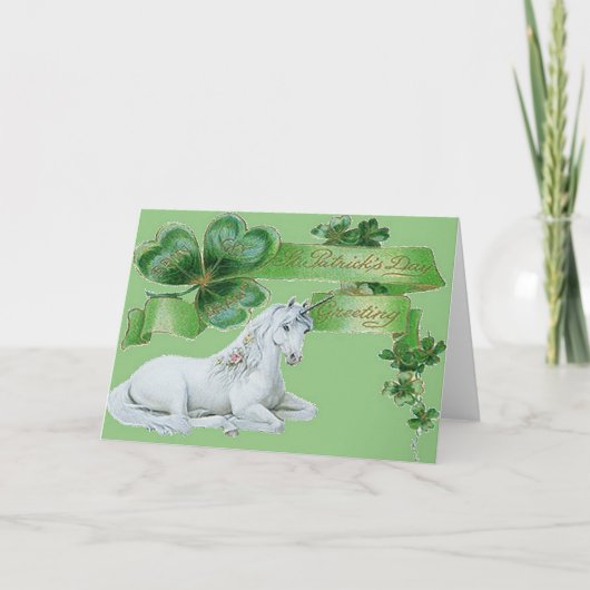 Carte Licorne du jour de St Patrick (Devant)