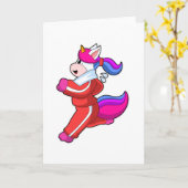Carte Licorne en course (Fleur jaune)