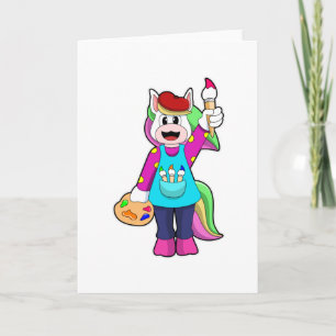 Carte Licorne en tant que peintre