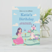 Carte Licorne et Jolie Fille (Debout devant)