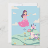 Carte Licorne et Jolie Fille (Dos)