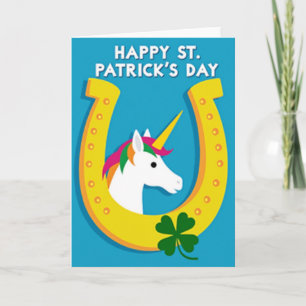 Carte Licorne Fer à Cheval Doré