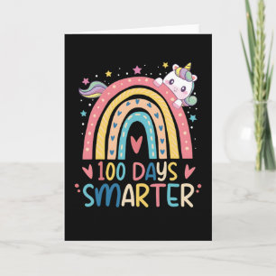 Carte Licorne Intelligente 100 Jours Arc-en-Ciel Mignon