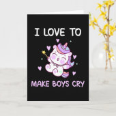 Carte Licorne J'aime Faire Pleurer Les Garçons Cadeau Po (Fleur jaune)