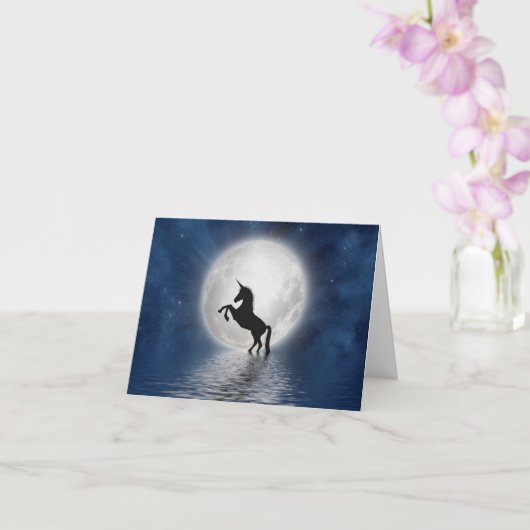 Carte Licorne Magique | Dessin Envoûtant (Orchidée)