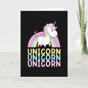 Carte Licorne Mignonne Cadeau pour Enfants et Filles