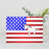 Carte licorne patriotique (Debout devant)