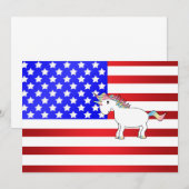 Carte licorne patriotique (Devant / Derrière)