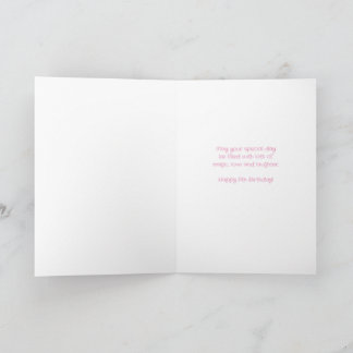 Carte Licorne pour un 8ème anniversaire assise sur un ar