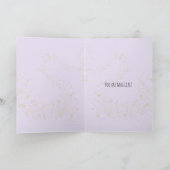 Carte Licorne Rose Violet Anniversaire (Intérieur)