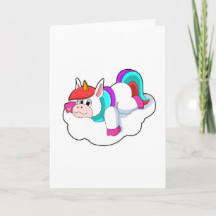 Carte Licorne sur des nuages