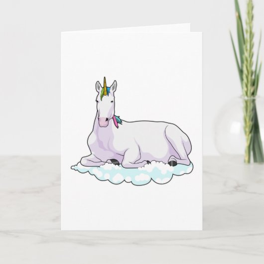 Carte Licorne sur un nuage (Devant)