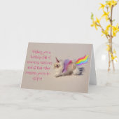 Carte Licornes, Arcs-en-ciel et Anniversaires (Fleur jaune)