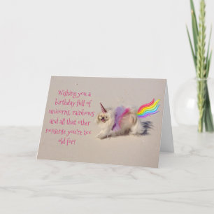 Carte Licornes, Arcs-en-ciel et Anniversaires