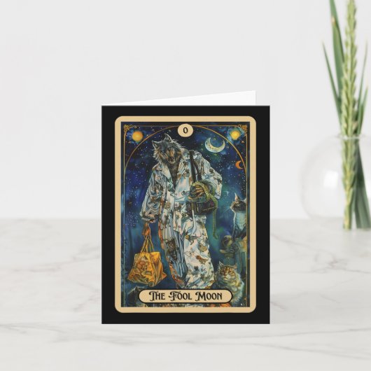 Carte L'idiot de la lune Werewolf (l'idiot) Tarot d'Hall (Devant)