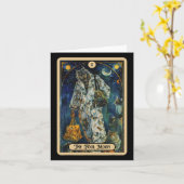 Carte L'idiot de la lune Werewolf (l'idiot) Tarot d'Hall (Fleur jaune)