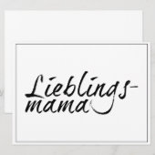 Carte Lieblingsmama (Devant / Derrière)