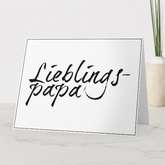 Carte Lieblingspapa - schwarzer Schriftzug 00001 (Devant)