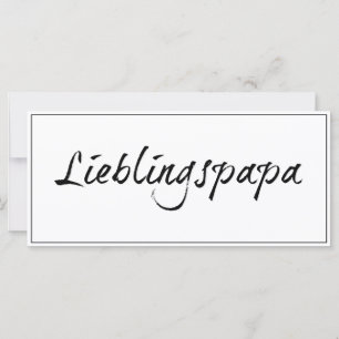 Carte Lieblingspapa - schwarzer Schriftzug 00001