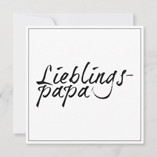 Carte Lieblingspapa - schwarzer Schriftzug 00001 (Devant)