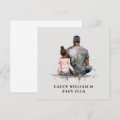 Carte Lien père et fille noir (4) (Devant / Derrière)