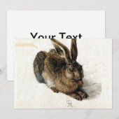 Carte Lièvre de lapin dans la neige - Durand (Devant / Derrière)