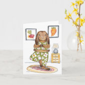 Carte Lièvre de Yoga (Fleur jaune)