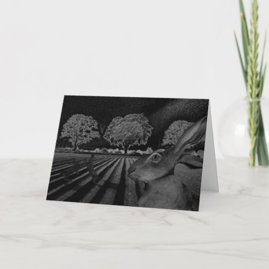 Carte Lièvres la nuit (Devant)