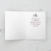 Carte Life Better on a Bike Anniversaire Salutation (Intérieur)