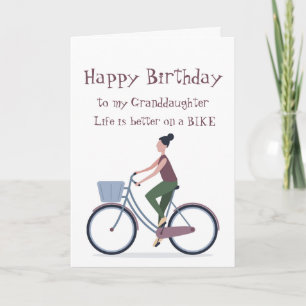 Carte Life Better on the Bike Grandgirl Bird Card