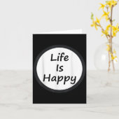 Carte Life Is Happy Shirt  (Fleur jaune)