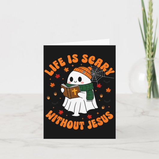 Carte Life Is Y Without Jesus - Christian Halloween (Devant)