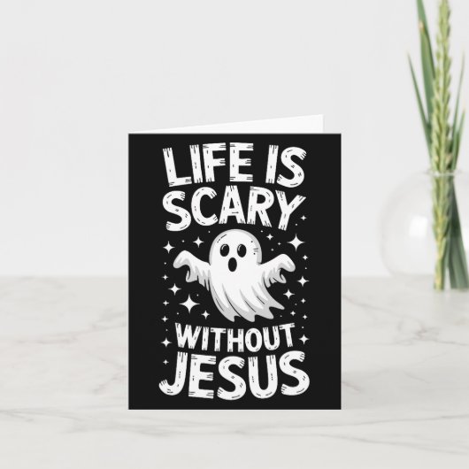Carte Life Is Y Without Jesus Shirt Christian Halloween (Devant)