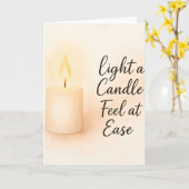 Carte Light a Candle Feel at Ease Folded Greeting Card (Fleur jaune)