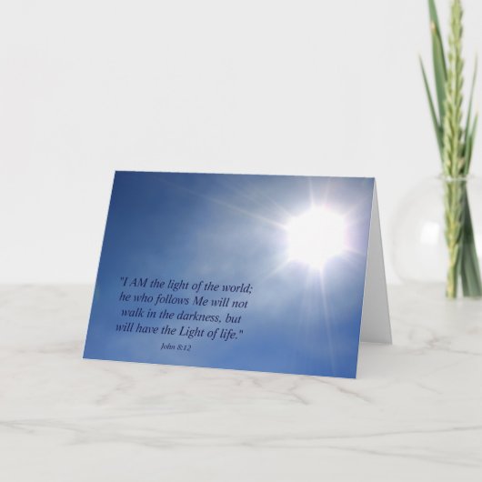 Carte Light of the World Christian Greeting Card (Devant)
