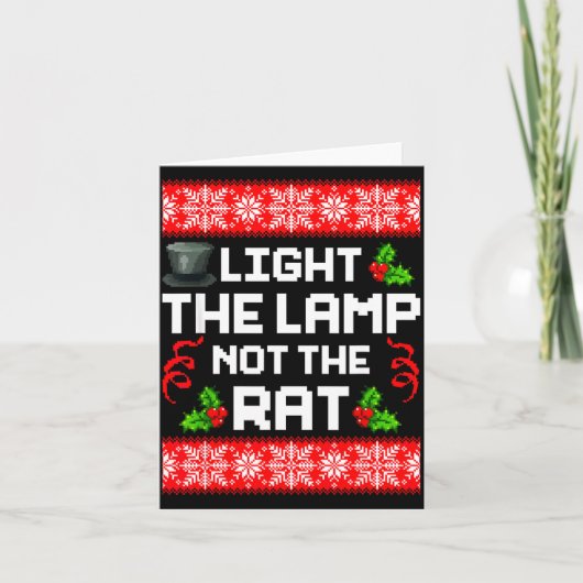 Carte Light The Lamp Not The Rat Funny Christmas Matchin (Devant)