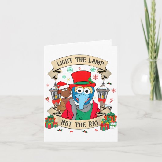 Carte Light The Lamp Not The Rat Funny Christmas Matchin (Devant)
