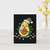 Carte Lighting Avocado Ugly Christmas Sweater Guacamole (Fleur jaune)