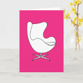 Carte Ligne art de chaise d'oeuf en 32 couleurs (Fleur jaune)