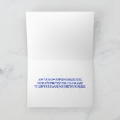 Carte Ligne Bleue Mince Personnalisation (Intérieur)