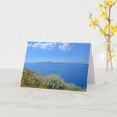 Carte Ligne côtière de la mer Egée Santorin Grèce (Fleur jaune)