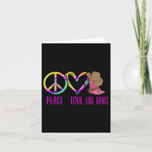 Carte Ligne Danse Danse Enseignant Tie Dye Peace Love Li