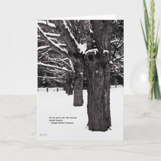 Carte Ligne d'érable : Citation d'Emerson (Devant)