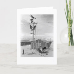 Carte Ligne équipage au travail dans Manzanar 1943