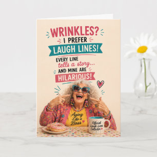 Carte Lignes de rire d'anniversaire de senior sassy