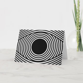 Carte Lignes d'illusion optique de trou oculaire foncé